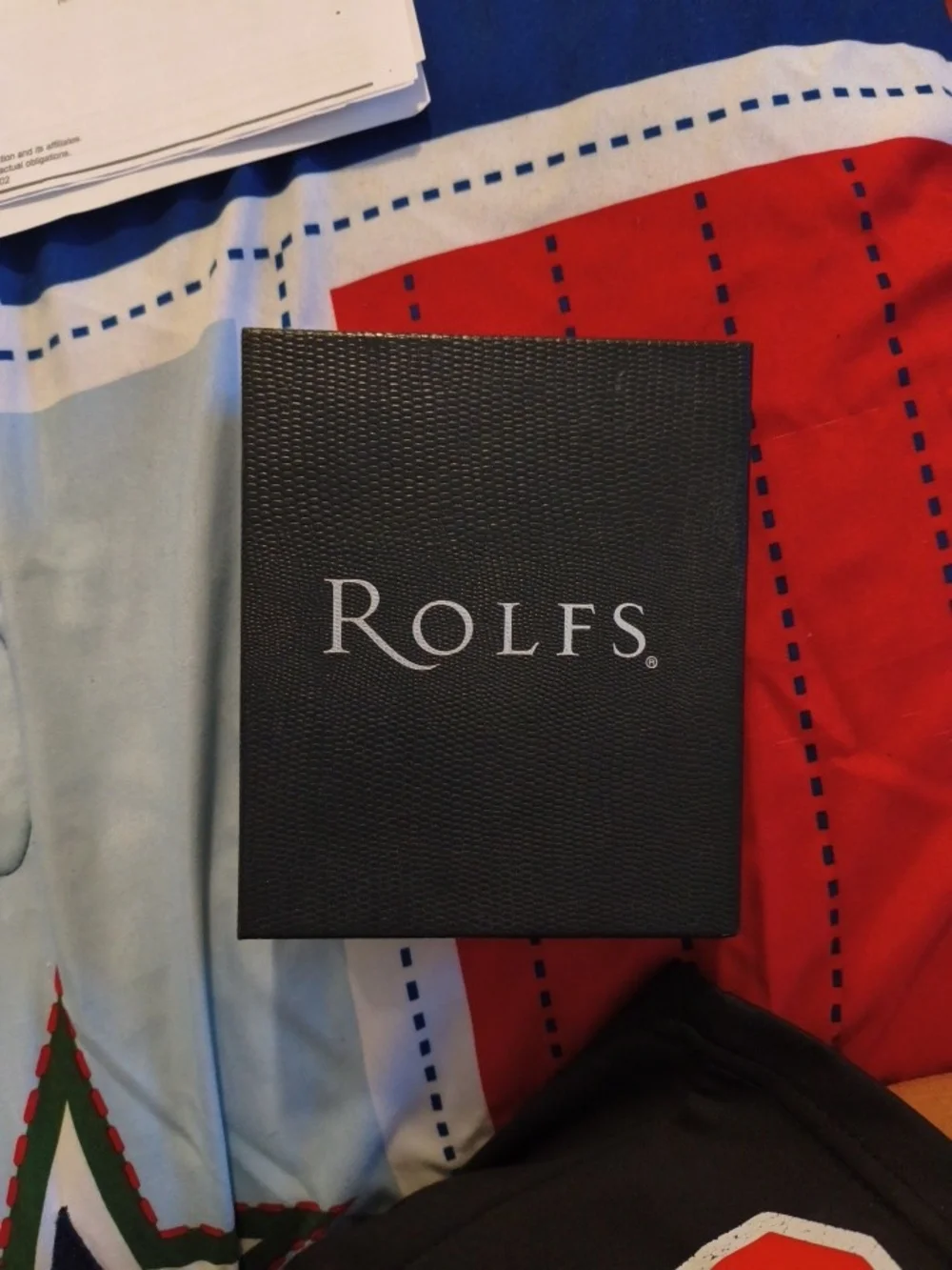 Rolfs Black Textured Box with Rolfs Logo
